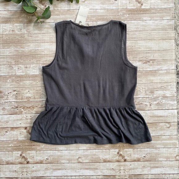 NWT Lucky Brand - Embroidered Peplum Tank - Picture 5 of 6